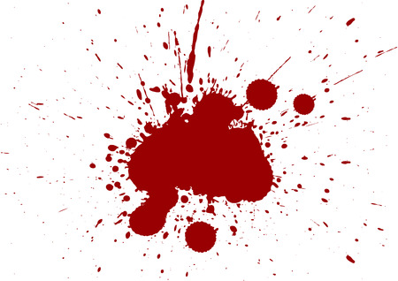 Vector splatter red color isolate backgroundのイラスト素材