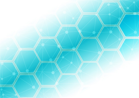 abstract hexagon pattern with mesh backgroundのイラスト素材