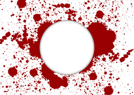 Vector paint splatter red color with white background and white copy spaceのイラスト素材