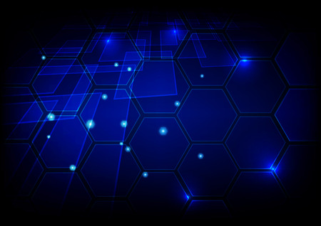 Abstract hi-tech blue background.Technology concept designのイラスト素材