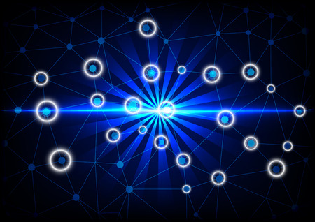 Abstract vector  mesh with field and light background. illustration vectorのイラスト素材