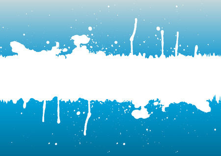 Grunge ink white splattered background element with a space for your textのイラスト素材