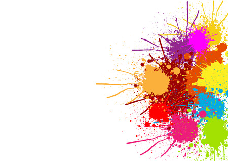 abstract splatter color background. illustration vector design.のイラスト素材