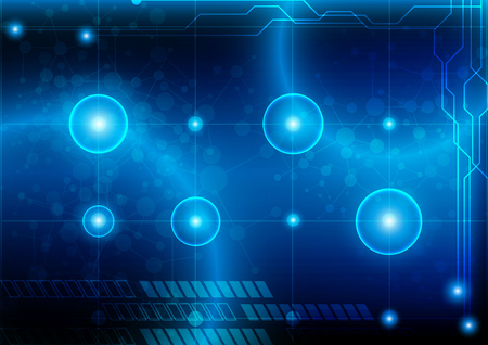 Abstract technology  blue  with glowing and light background. Vector illustration.のイラスト素材