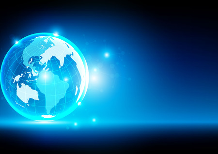 abstract global technology, abstract background. vector illustrationのイラスト素材
