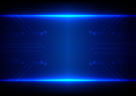 Abstract blue Technology circuit background illustrationのイラスト素材