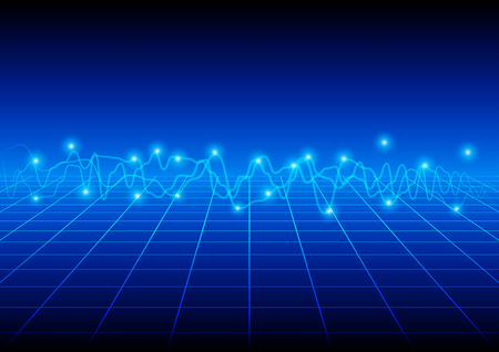 Blue wave  vector background. illustration vector designのイラスト素材