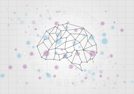 abstract brain technology concept background. vector illustrationのイラスト素材