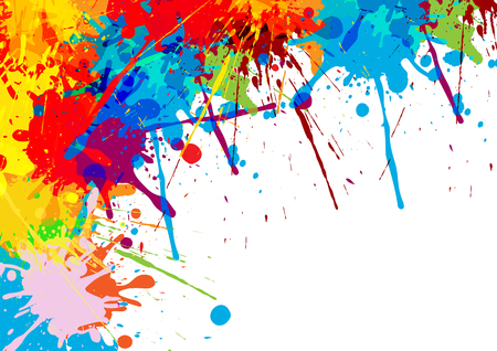 abstract splatter Color background. illustration vector designのイラスト素材