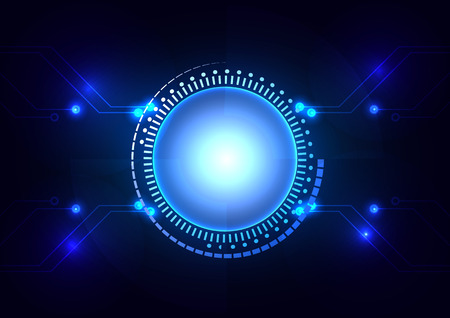 abstract technology circle concept design. illustration vector designのイラスト素材