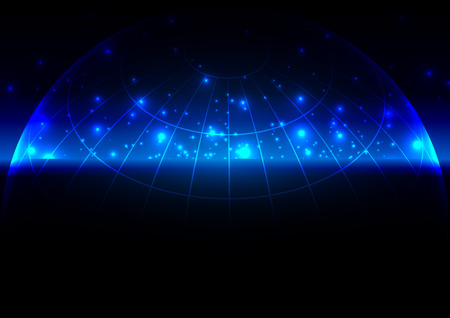 Abstract  blue light technology , innovation communication concept backgroundのイラスト素材