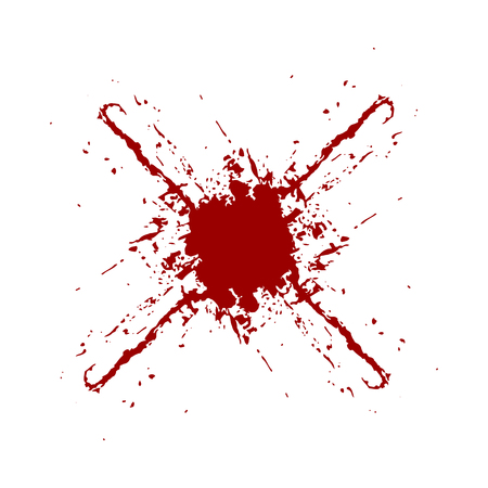 Vector splatter red color background. illustraitttionのイラスト素材