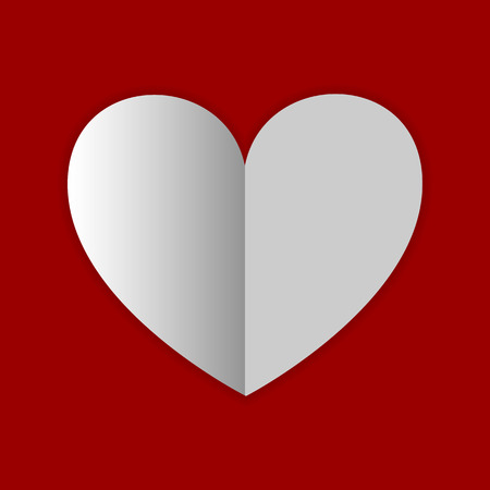 paper heart Valentine day card backgroundのイラスト素材