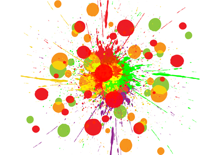 abstract splatter color design background. illustration vector designのイラスト素材