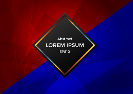 Abstract geometrical red and blue with triangle background. illustration vector designのイラスト素材