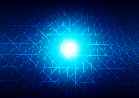 abstract grid with blue light background technology concept. illustration vector design.のイラスト素材