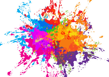 abstract vector splatter colorful background design. illustration vector designのイラスト素材