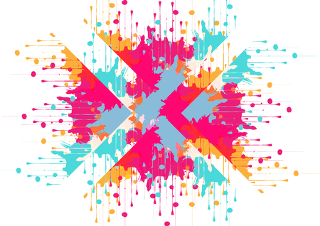 abstract vector modern splatter colorful background,illustration vector designのイラスト素材