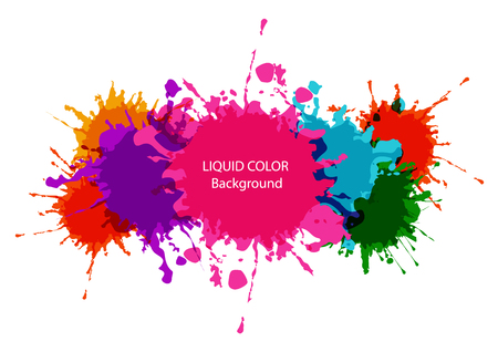 abstract vector liquid colorful background design. illustration vector designのイラスト素材