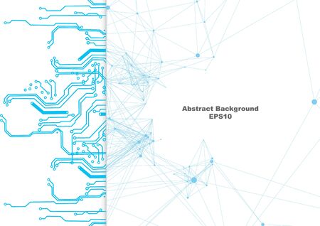 Abstract vector mesh and circuit connection background. illustration vector designのイラスト素材