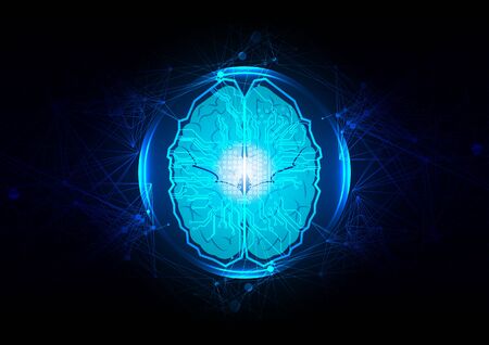 Abstract vector artificial neural network  concept design. technology  background design. Virtual...