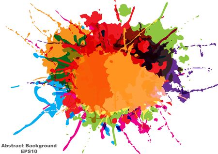 abstract vector color paint splatter background. Vector illustration design background.のイラスト素材