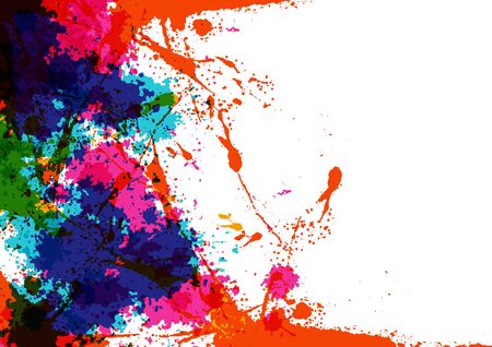 abstract vector splatter multicolor on white background design background concept ,illustration vector designのイラスト素材
