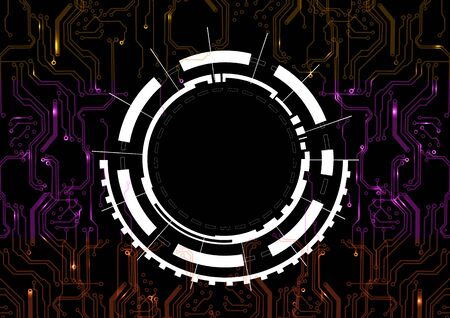 Abstract circuit technology background. Cyber concept. vector illustration design background.のイラスト素材