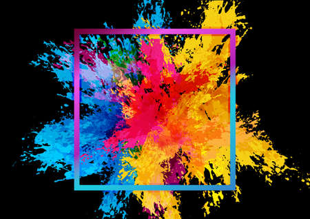 Vector Abstract futuristic technology concept background, Illustration technology blue color background, digital technology concept, illustration vector designのイラスト素材