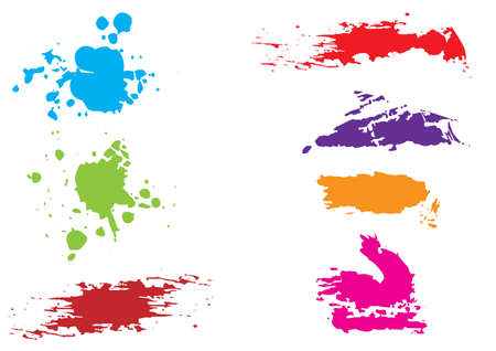 Abstract vector Colorful paint splatters set background. Paint splashes set.Vector illustration. illustration vector design.のイラスト素材