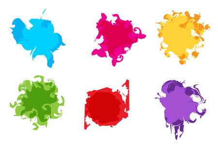 Abstract vector splatter set color background design. illustration vector design.のイラスト素材