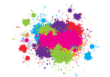 abstract vector color background of paint splashes. splatter paint color background design. illustration  vector designのイラスト素材
