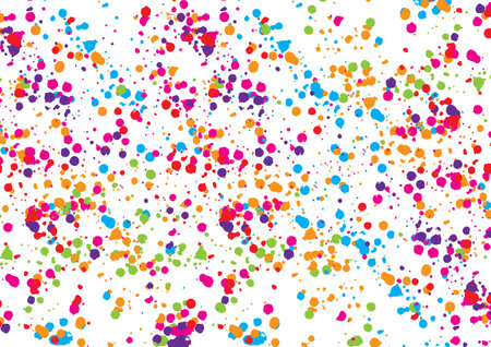 Abstract vector splatter dot color isolate background design. illustration vector design.のイラスト素材