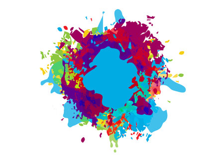 Abstract Vector Splatter Color Background Design. illustration vector design.のイラスト素材