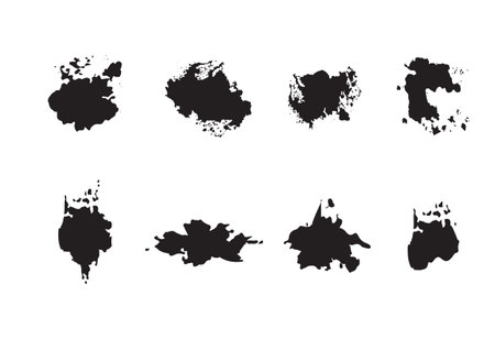 Abstract vector splatter set black color  background design. illustration vector design.のイラスト素材