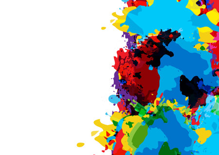 Abstract vector splatter paint color background design. illustration vector design.のイラスト素材