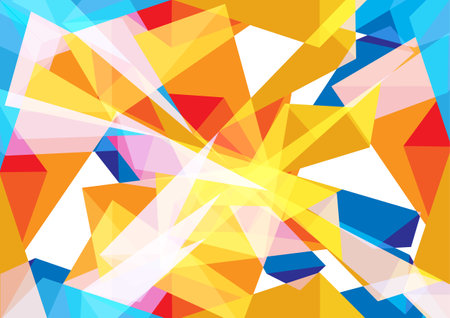 Abstract Background with Polygonal Low Poly Triangle Shapes, Geometric Design for Illustration and Creative Vector Projectsのイラスト素材