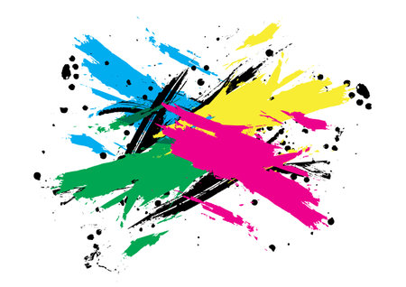 Abstract vector splatter color isolated background design. illustration vector design.のイラスト素材