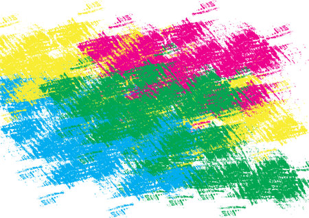 Vector Colorful Paint Splatter Abstract Background. Bright Ink Splash Grunge Texture for Creative Design. illustration vector designのイラスト素材