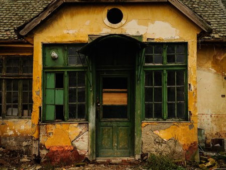 Spooky abandoned haunted house from Transylvaniaの写真素材