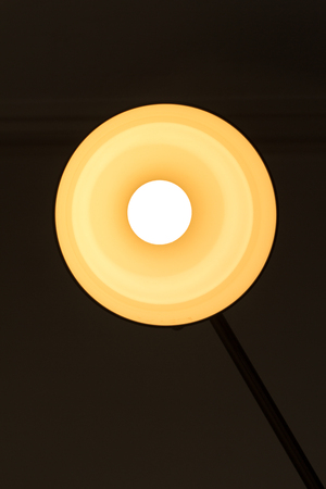 Yellow light lamp turned on