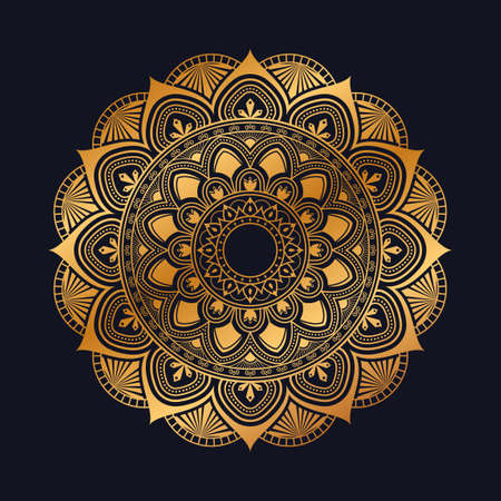 Luxury mandala background with goldenのイラスト素材