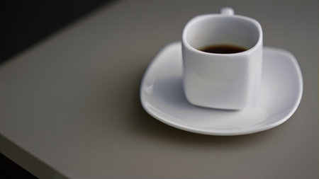 African american woman using touchpad laptop in cafe. Close up female hands browsing surfing computer in cafe. Unrecognizable student working online at desk. Remote work busy technology concept.の写真素材