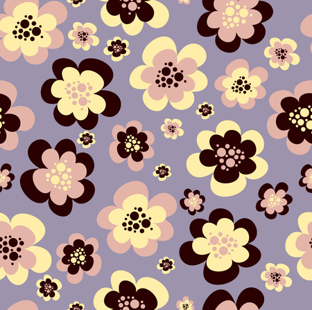 Floral folk pattern vectorのイラスト素材