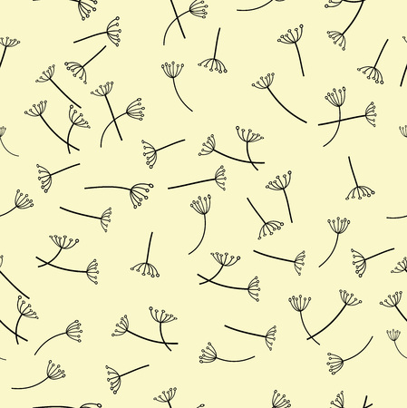 Seamless dandelion pattern vectorのイラスト素材