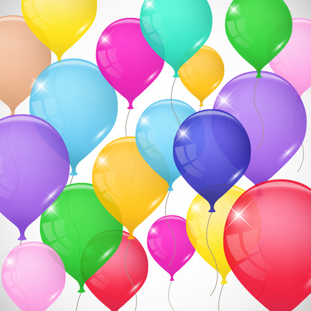 Colorful balloons realistic vectorのイラスト素材