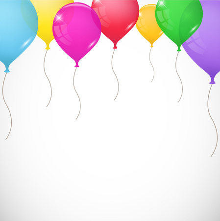 Colorful balloons realistic vectorのイラスト素材