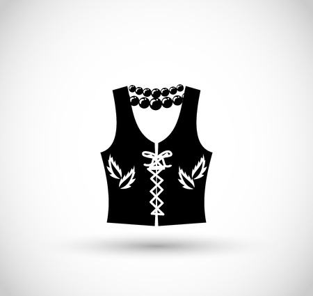Polish folk vest icon vectorのイラスト素材