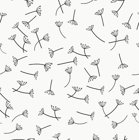 Seamless dandelion pattern vectorのイラスト素材