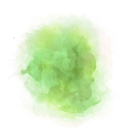 Green watercolor splashのイラスト素材